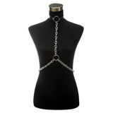 Xpoko Body Chain Jewelry Harness Gothic Women Sexy Waist Jewellery Belly Belt Festival Girls Punk Fashion Accessories