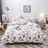 Xpoko back to school Floral design duvet cover pillowcase 3pcs 220x240, quilt cover blanket cover 200x200 ,single double king size bedding sets