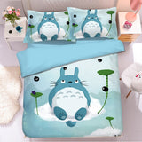 Xpoko back to school Anime Totoro Cosplay 3D Printed Bedding Set Duvet Covers Pillowcases Comforter Bedding Sets Bedclothes Bed Linen