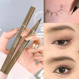 Xpoko Matte Liquid Eyeliner Pen 4 Colors Ultra-fine Head Waterproof Lasting Lying Silkworm Lower Eyelash Eye Liner Quick Dry Makeup