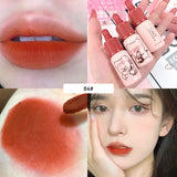 Xpoko Matte Lip Gloss 6 Colors Non-Stick Cup Lipstick Small Bottle Pigment Velvet Lip Glaze Water Proof Lasting Make Up Cosmetic