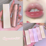 Xpoko Mirror Surface Water Lip Gloss Lip Glaze Transparent Glass Waterproof Liquid Lipstick Pink Clear Tint Makeup Lasting Cosmetics