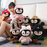 Xpoko Kawaii Dress Up Penguin Family Plushie Christmas Thanksgiving gifts