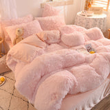 Xpoko Dreamy Winter Mink Fleece Bedsheet Set