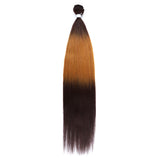 Xpoko Straight Hair Bundles Salon Natural Hair Extensions Fake Fibers Super Long Synthetic Yaki Straight Hair Weaving Full to End