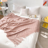 Xpoko Geometry Cozy Tassel Blanket