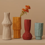 Xpoko Morandi Stitched Ceramic Vase