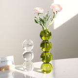 Xpoko Retro Glass Spherical Colorful Vase