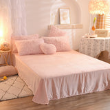 Xpoko Dreamy Winter Mink Fleece Bedsheet Set