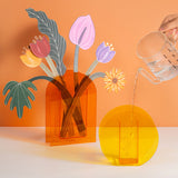 Xpoko Geometric Colorful Acrylic Flower Vase