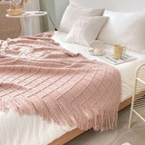 Xpoko Geometry Cozy Tassel Blanket