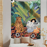 Xpoko Jungle Tiger & Girl Wall Tapestry