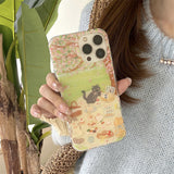 Xpoko Cute Oil Painting Cat Phone Case