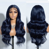 Xpoko Synthetic Lace Front Wigs Blue Purple wig Long Body Wave Lace Wigs For Black Women Heat Resistant Cosplay Wigs