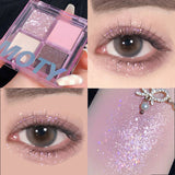 Xpoko 4 Colors Shine Eyeshadow Christmas Thanksgiving gifts