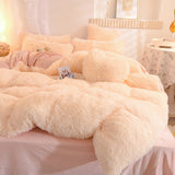 Xpoko Dreamy Winter Mink Fleece Bedsheet Set