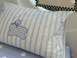 Xpoko  -  Cute rabbit blue stripe polka dot bedding set single double,twin full queen cotton home textile bed sheet pillowcase quilt cover