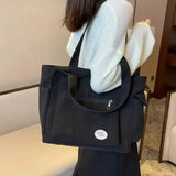 Xpoko back to school Women's Fashion Shoulder Bag Class Large Capacity Student Tote Bags 2025 New Canvas Commuter Handbag Women Bag Luxury Bag