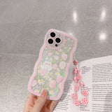 Xpoko Wavy Flower Bunny Phone Case Christmas Thanksgiving gifts