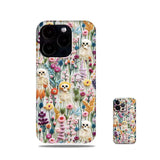 Xpoko Retro Oil Painting Floral Skull Phone Case