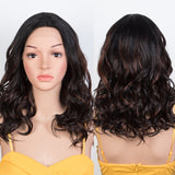 Xpoko Synthetic Lace Front Wigs 20 Inch Deep Wavy Wig Brown Wig Cosplay Curly Wig Lace Front Wig For Women Lace Wig