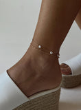 Xpoko Sakina Pearl Anklet Pack Gold