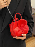 Xpoko Flower Shape Pleated Split-Joint Bags Crossbody Bags Handbags Tote Bags