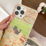 Xpoko Cute Oil Painting Cat Phone Case