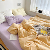 Xpoko Aesthetic Pastel Color Combo Bedsheet Set