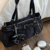 Xpoko Women Fashion Handbags Mujer Gothic Black Shoulder Bags Female Satchel Large Capacity Pink Handbag Purse Bag Bolsa Feminina Yk2