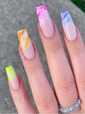 Xpoko Smudge Rainbow Nails