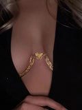 Xpoko Original Stylish Rhinestone Sexy Butterfly Shaped Body Chain