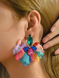 Xpoko Flower Shape Drop Earrings