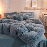 Xpoko Dreamy Winter Mink Fleece Bedsheet Set