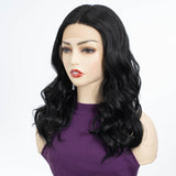 Xpoko Synthetic Curly Wigs Lace Front Wigs 20 Inch Big Deep Wavy Wig Cosplay Blonde Black Wig Synthetic Lace Front Wig For Women