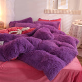 Xpoko Dreamy Winter Mink Fleece Bedsheet Set