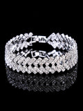 Xpoko Statement Party Alloy Rhinestone Bracelet Accessories