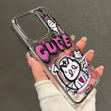 Xpoko Kawaii Graffiti Little Ghost Cat Phone Case