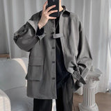 Xpoko Spring and Autumn Harajuku style jacket men's new loose jacket Korean version of the trendy brand fried street handsome casual