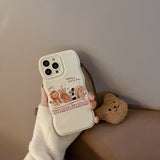 Xpoko Cute Bear Plush Pendant Phone Case