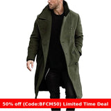 men winter outfits New Woolen Coat Men's Thickened Coat Hot Single Woolen Trench Coat