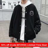 men winter outfits Fat Japanese Ins Style Jacket Men's Hong Kong Style Loose Student Student Baseball Collar Autumn Jacket