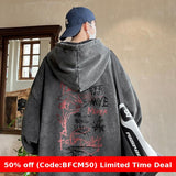 men winter outfits Graffiti 20G Sweater American High Street Men's Spring and Autumn Big Hat Washed Dirty Pink Oversize Top