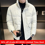 men winter outfits Men's Jacket 2024 Autumn and Winter Jacket Men's Korean-Style Thickened Stand Collar Jacket Casual Cotton-Padded Coat