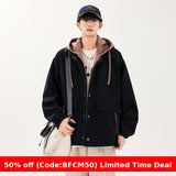 men winter outfits Coat Men's American Spring and Autumn Windbreaker Men's Trendy Autumn Coat Cotton Clothes Men's Jacket