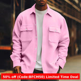 men winter outfits Autumn Men's Solid Color Basic Jacket plus Size Casual Korean Fashion Jacket MD5