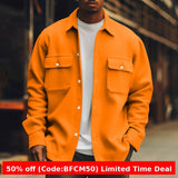 men winter outfits Autumn Men's Solid Color Basic Jacket plus Size Casual Korean Fashion Jacket MD5