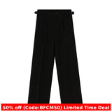 2000s fashion Men's Clothing New Korean Style Casual Loose Straight Suit Pants Trendy Solid Color Trousers for Men