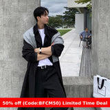 cute casual outfits for fall 2024 Autumn and Winter Air Thickened Lapel Windbreaker Men's Korean-Style Loose off-Shoulder Coat Fashion