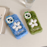 Xpoko Monster Plush Flower Embroidery Phone Case